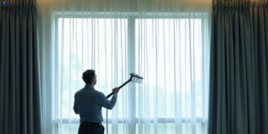 Commercial drapes cleaning service ormeau hotels offices