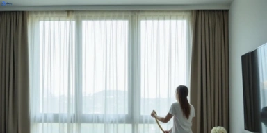 Delicate sheer drape cleaning ormeau Matty Curtain Cleaning